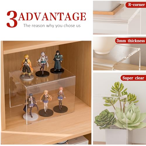 Sezanrpt Acrylic Shelf Riser 8x5.9x6 pack of 2, Large Acrylic Risers for Desserts, Cupcake, Toys, Collectibles, Merchandises, 8x5.9x6 Inch - color: Clear, size: 8x5.9x6 Inch