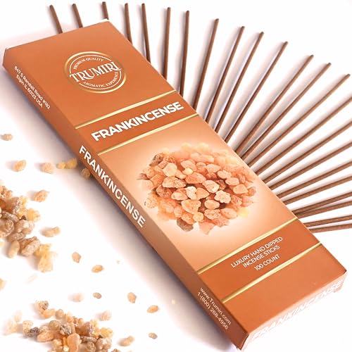 Frankincense Incense Sticks - Pack of 100 Insence-Sticks for Catholic Christian Church - Made with Natural Non Toxic Incienso - Scented Insense Spiritual Agarbatti Incents - color: Frankincense