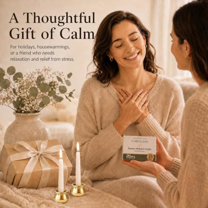 20 Minute Beeswax Meditation Candles, 20 Pack 3.15 Inch Mini Candles - color: White
