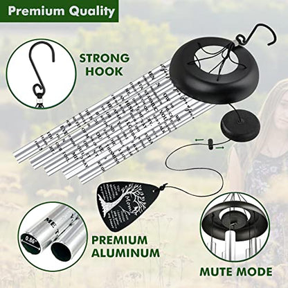 JUST FOR WIND Sympathy Wind Chimes For Loss Of Mom Mother, Bereavement Memorial Gifts In Memory Of Loved One, 32 Inch Aluminum Wind Chimes - size: 32 inch