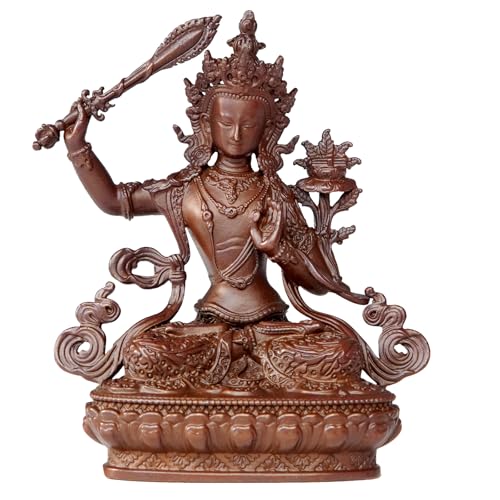 Manjusri Buddha Statue Pure Copper Handmade Zen Meditation Decor - color: Manjusri