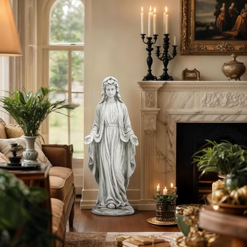 Virgin Mary Statue Outdoor, Large 30 in Religious Garden Statue - color: Virgin Mary-30"