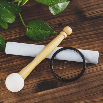 10" White F Note Heart Chakra Quartz Crystal Singing Bowl with Heavy Duty Carrying Case Suede Striker - color: F Note, 10" White