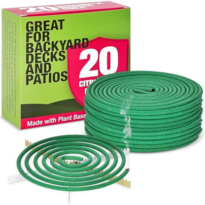 Citronella Incense Coil Outdoor - Each Coil Could Last for 8 Hours - style: Large Citronella 20 Coils