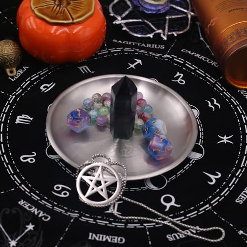 Offering Bowl Ritual Plate Great for Altar use, Shamanic Wicca Ritual, Incense Burner, Smudging, Decoration（Life Tree） - style: Life Tree