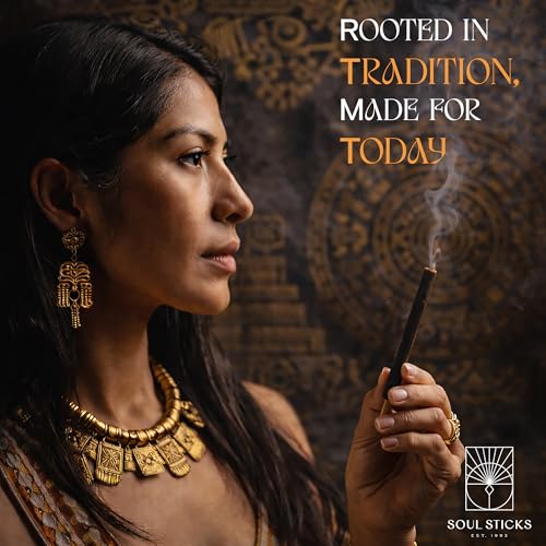 Soul Sticks Aztec Cinnamon Resin Incense Sticks, 90 Hrs Burn Time – 100% Natural, Hand-Rolled & Slow-Burning 6 Pcs| Artisan Blend for Yoga, Meditation, Relaxation, Aromatherapy (Cinnamon) - color: Cinnamon