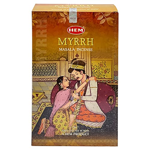 Masala Incense Sticks and Holder Burner Bundle from Hem Incense and Trumiri for Home Fragrance Insence Insiensos - color: Yellow 1
