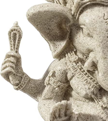 Elephant Statue Figurine Sandstone Ganesha Buddha Statue Hand Carved Sculpture