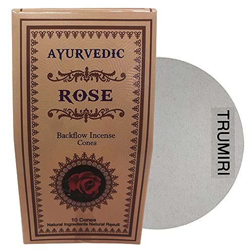 Rose Backflow Incense Cones for Waterfall and Mat Bundle Inciensos Aromaticos|Incienso|Inciense|Insienso - color: Rose