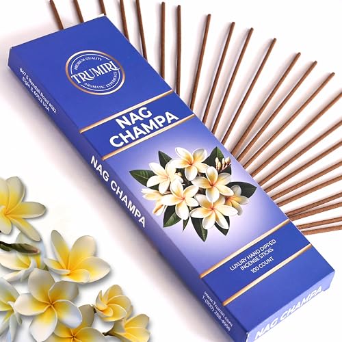 Nag Champa Incense Sticks - Pack of 100 Inscents-Sticks - Scented Insence Made with Natural Ingredients - Indian Spiritual Inciensos Non Toxic Agarbatti Insense - color: Nag Champa