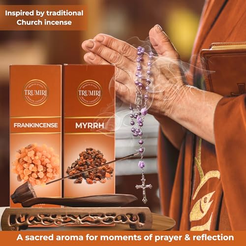 Frankincense & Myrrh - Combo Pack of Incense Sticks - 100 Inscents-Sticks of Each Scent - Total 200 Insence - Non Toxic Incienso for Smudge Rituals and Spiritual Cleansing of Negative Energies - color: Frankincense & Myrrh