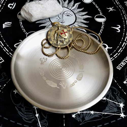 Stainless Steel Offering Bowl for Rituals and Altar, 5.5 Inches, Silver (All-Seeing Eye) - style: All-Seeing Eye