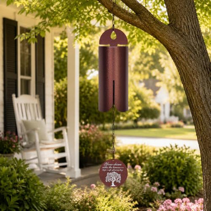27 Inch Deep Tone Wind Chime for Outside, Bronze Outdoor Wind Chime