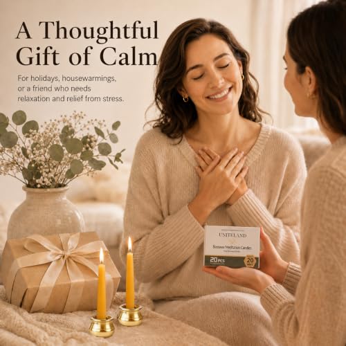 20 Minute Beeswax Meditation Candles, 3.15 Inch Mini Candles - color: Yellow