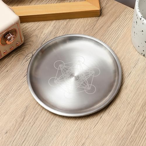 Offering Bowl Ritual Plate Great for Altar use, Shamanic Wicca Ritual, Incense Burner, Smudging, Decoration (Metatron) - style: Metatron