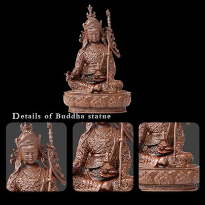 Padmasambhava Buddha Statue Pure Copper Handmade Zen Meditation Decor - color: Padmasambhava