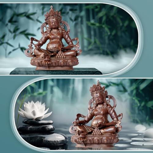 Yellow Jambhala Buddha Statue Pure Copper Handmade Zen Home Decor - color: Yellow Jambhala