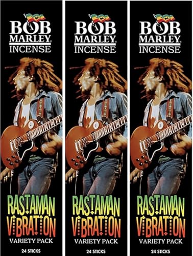 Bob Marley Rastaman Vibration Incense Sticks, Variety Pack, 24 Count (3 Pack)