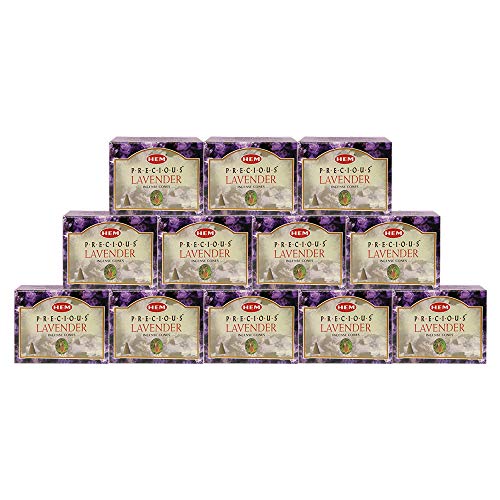 Precious Lavender Incense Cones and Cone Incense Burner Bundle Insence Insense Hem Incense - color: Precious Lavender
