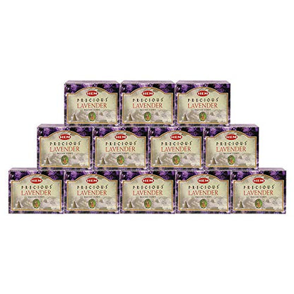 Precious Lavender Incense Cones and Cone Incense Burner Bundle Insence Insense Hem Incense - color: Precious Lavender