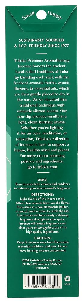 Triloka Premium Incense, Sandalwood, 10 Sticks - color: Sandalwood, size: 10 Count