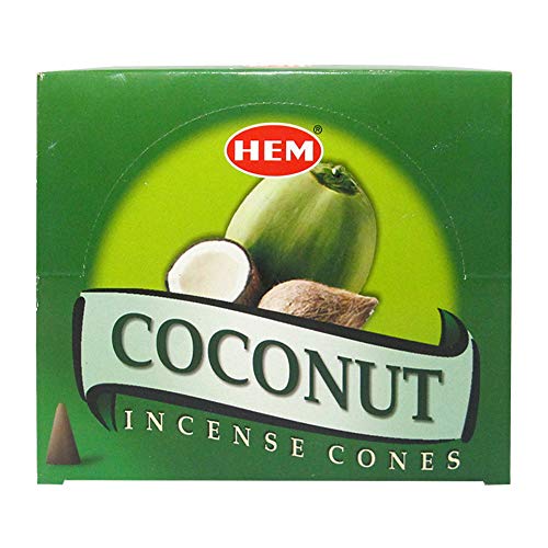 Coconut Incense Cones And Cone Incense Burner Bundle Insence Insense Hem Incense - color: Coconut