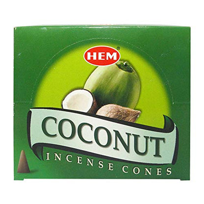 Coconut Incense Cones And Cone Incense Burner Bundle Insence Insense Hem Incense - color: Coconut