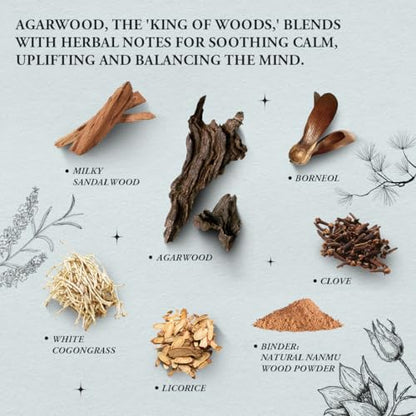 Innergy Agarwood Square Incense Sticks, No Bamboo Core, 50 Count - color: Agarwood