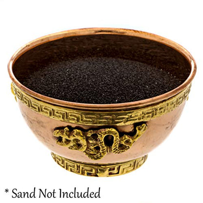 Alternative Imagination Dragon Copper Bowl - Offering Bowl For Altar Use, Ritual Offerings, Witchy Home Decor - Incense Holder for Incense Cones, White Sage, Palo Santo Sticks - 3 Inches Wide - style: Dragon