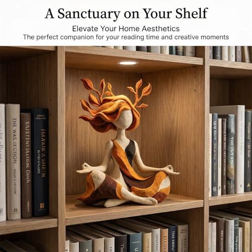 Serenity Growth Meditation Figurine – Abstract Resin Yoga Sculpture for Mindfulness & Inner Peace, Aesthetic Home Decor Statue for Living Room, Bedroom, Desk, Relaxation Gift