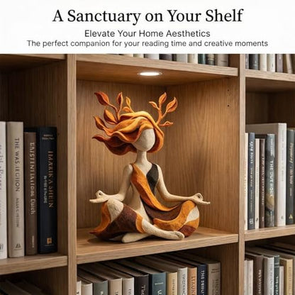 Serenity Growth Meditation Figurine – Abstract Resin Yoga Sculpture for Mindfulness & Inner Peace, Aesthetic Home Decor Statue for Living Room, Bedroom, Desk, Relaxation Gift