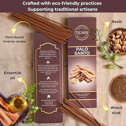 Palo Santo Incense Sticks - Pack of 100 Insence-Sticks for Removing Negative Energy - Made with Natural Incienso De Palo Santo - Scented Insense Spiritual Non Toxic Inscents - color: Palo Santo
