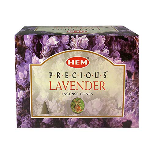 Precious Lavender Incense Cones and Cone Incense Burner Bundle Insence Insense Hem Incense - color: Precious Lavender