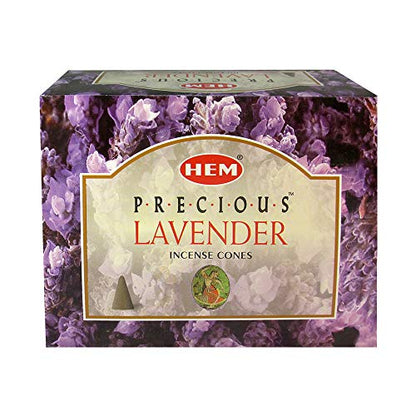 Precious Lavender Incense Cones and Cone Incense Burner Bundle Insence Insense Hem Incense - color: Precious Lavender