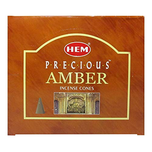TRUMIRI Precious Amber Incense Cones & Cone Incense Burner Bundle: 120pcs (12 Sets of 10pcs) - color: Precious Amber