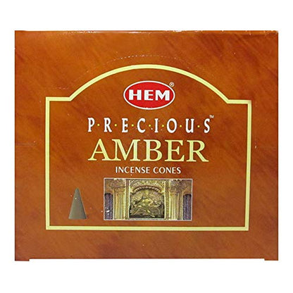 TRUMIRI Precious Amber Incense Cones & Cone Incense Burner Bundle: 120pcs (12 Sets of 10pcs) - color: Precious Amber