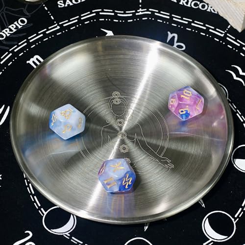 Offering Prayer Ritual Bowl Plate with Chakra Gemstone Great for Altar,Meditation,Incense Sticks, smudging, Candle,Crystal,Jewelry,Yoga Use(Chakra) - style: Chakra