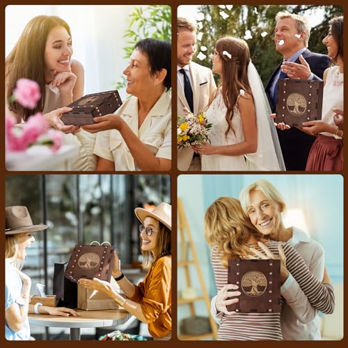 MACEVIA Tree of Life Wooden Keepsake Box Memory Tarot Witch Box with Lids - color: 02 Tree of life