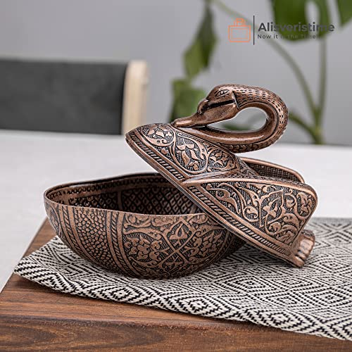 Alisveristime Kugu Big Zinc Alloy Sugar Bowl with Lid (Copper) - color: Copper