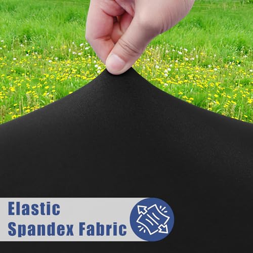 Moosfor Square Spandex Fitted Table Cloth, Elastic Tablecloth - color: Black, size: 42" x 42" (Square)