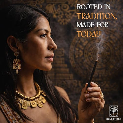 Soul Sticks Aztec Cinnamon Resin Incense Sticks, 90 Hrs Burn Time – 100% Natural, Hand-Rolled & Slow-Burning 6 Pcs| Artisan Blend for Yoga, Meditation, Relaxation, Aromatherapy (DragonBlood) - color: Dragon Blood