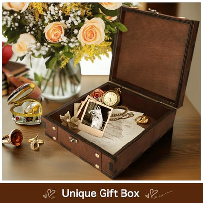 MACEVIA Tree of Life Wooden Keepsake Box Memory Tarot Witch Box with Lids - color: 02 Tree of life