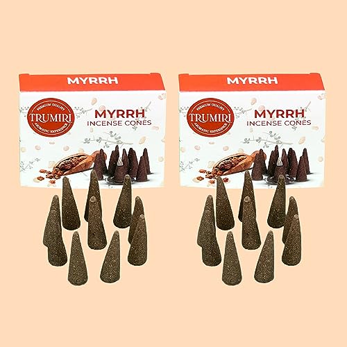 Myrrh - Scented Incense Cones - Total 60 Cone Incense - Six Packs of 10 Insence Cones - Incense Cones Scented - Cone Incense Scents - Insense - Inscent - color: Myrrh, size: Pack of 6 (60 Cones)