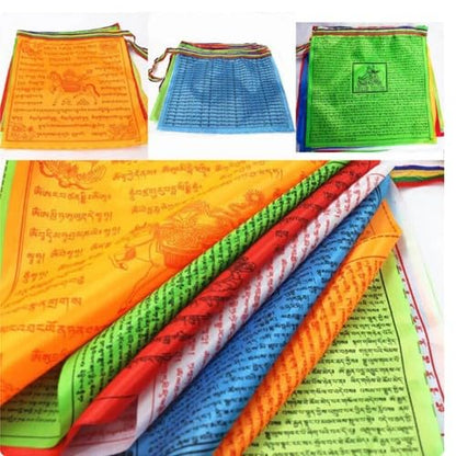 90Pcs Flags in Three Roll Tibetan Buddhist Prayer Flags 11" Flags USA