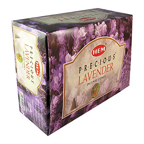 Precious Lavender Incense Cones and Cone Incense Burner Bundle Insence Insense Hem Incense - color: Precious Lavender