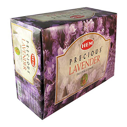 Precious Lavender Incense Cones and Cone Incense Burner Bundle Insence Insense Hem Incense - color: Precious Lavender