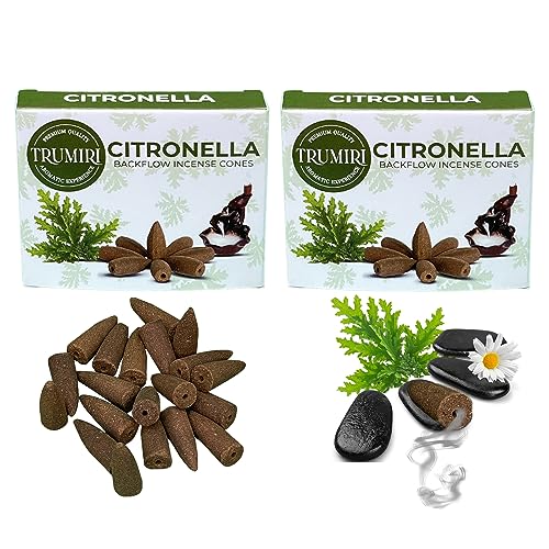 Citronella Backflow Incense Cones - 60 TotalIncense Waterfall Cones - 6 Packs (10 Each) - color: Citronella, size: Pack of 6 (60 Cones)