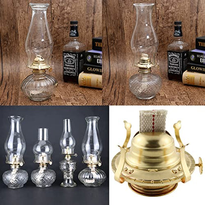 Kerosene Oil Lamp Holder M Size Oil Lamp Burner Brass Plated with Wick
