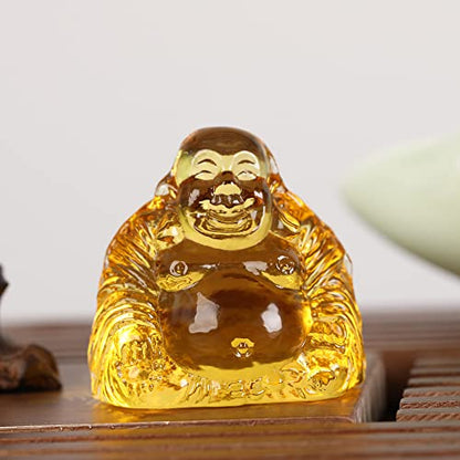 Healing Crystal Small Buddha Statue Laughing Lucky Buddha Figurine