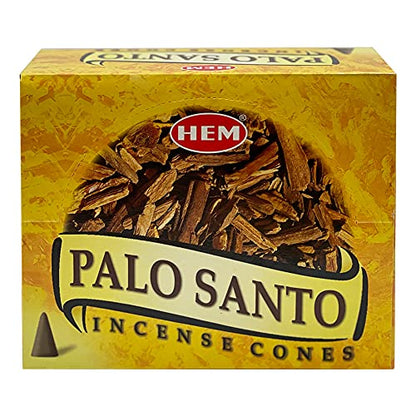 Palo Santo Incense Cones and Burner Holder Bundle from Hem Incense Trumiri for Smudging and Aroma - color: Palo Santo